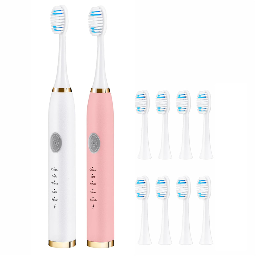 2 Pack Electric Toothbrush with 10 Replacement Brush Head D5690