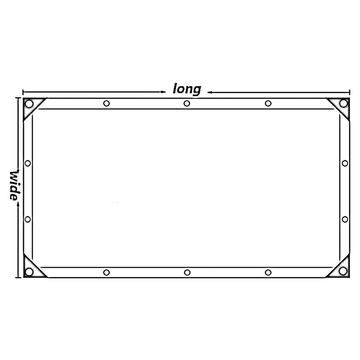 Heavy Duty Waterproof Clear 3x3ft Poly Tarp with Grommets S54256