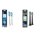 White and Black Replacement Toothbrush Heads, 2 Brush Heads Y5894