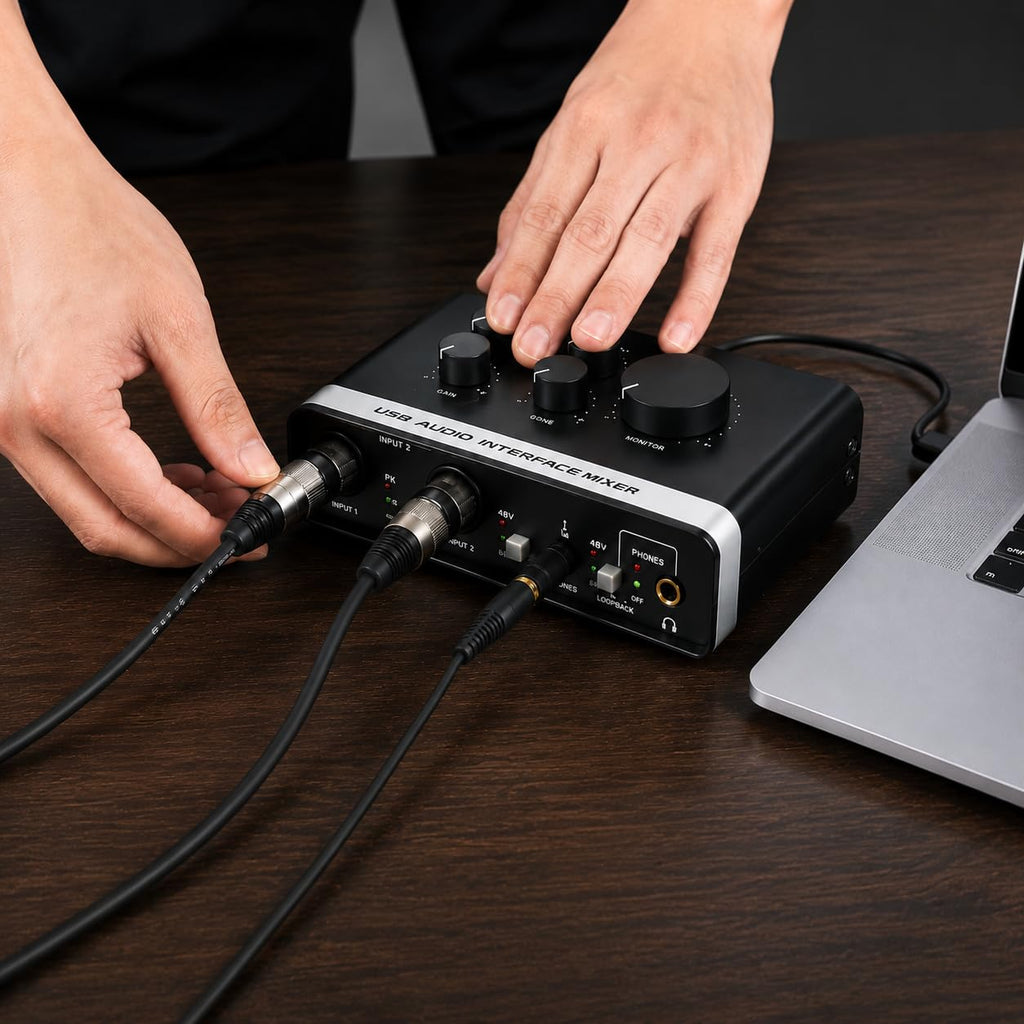 USB C Audio Interface with 48V Phantom Power Q785