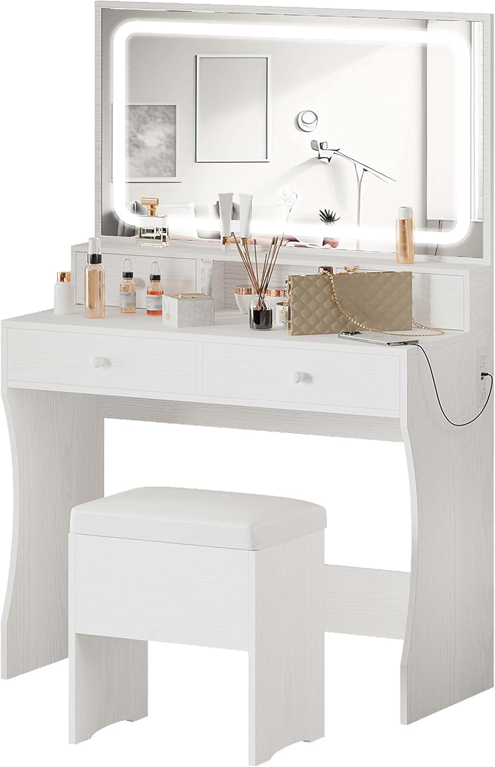 Vanity Desk with Charging Station A96433