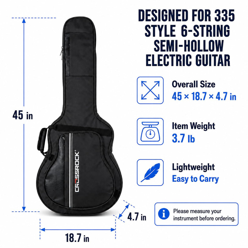 6-String Semi-Hollow Electric Guitar Gig Bag J235