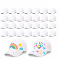 30 Pcs DIY Kids Baseball Caps Hats T60391