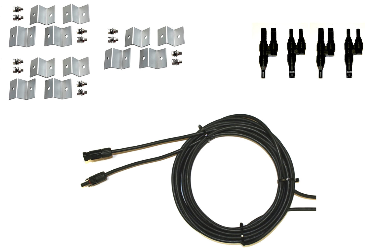 300 Watt Monocrystalline Solar Panel Kit with 1500W Power Inverter and 200ah AGM Battery M341