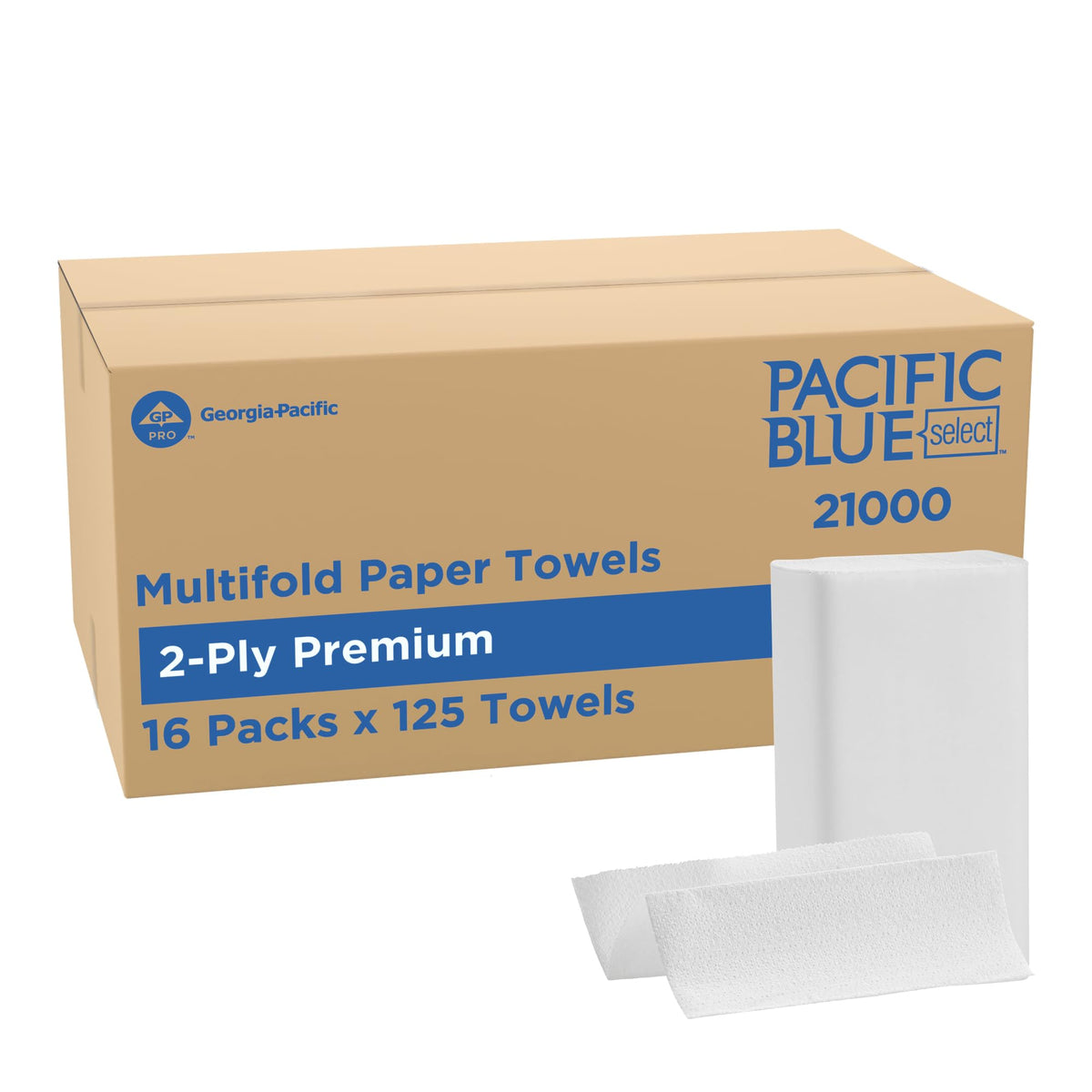 White 2-Ply Multifold Paper Towels J1001
