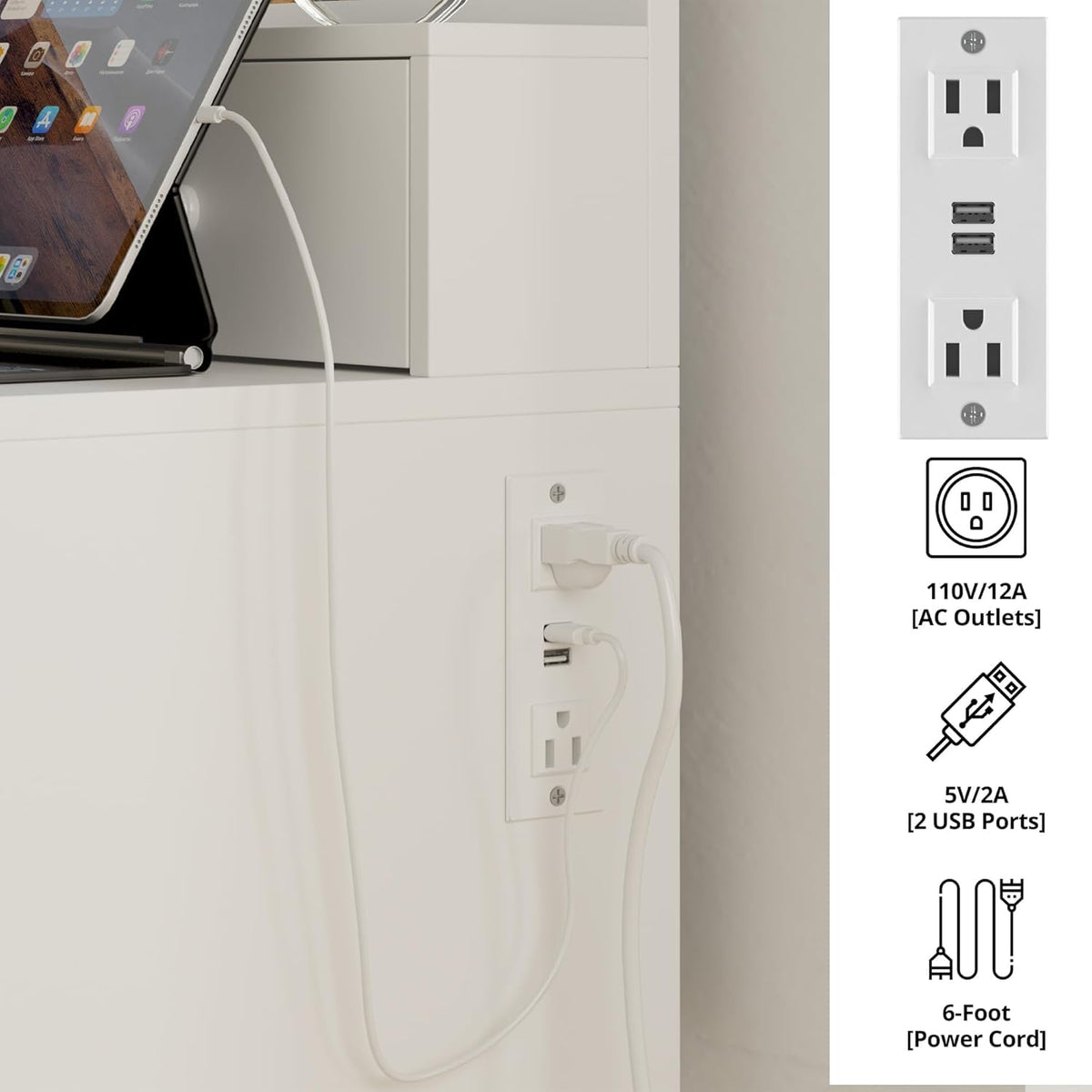 Vanity Desk with Charging Station A96433