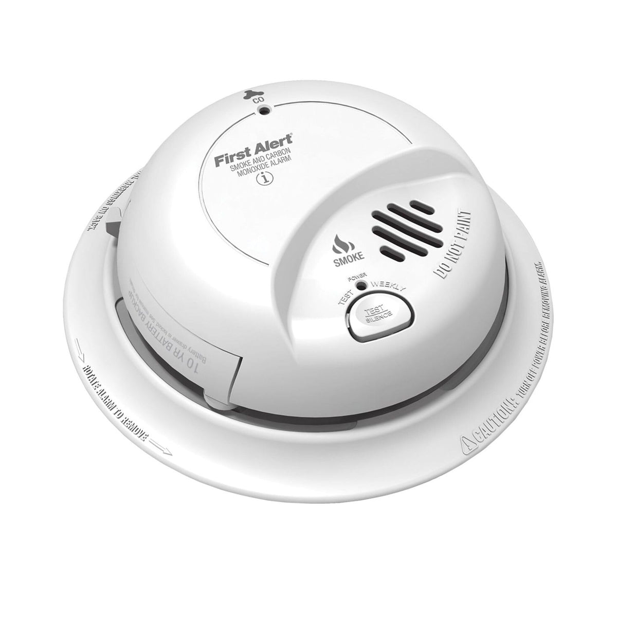 Hardwired Smoke and Carbon Monoxide Detector with 10 Year Battery Backup, White T648