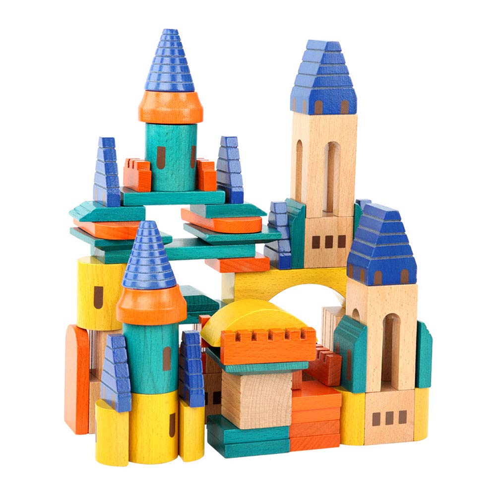69 Pcs Wooden Building Blocks Set U91878
