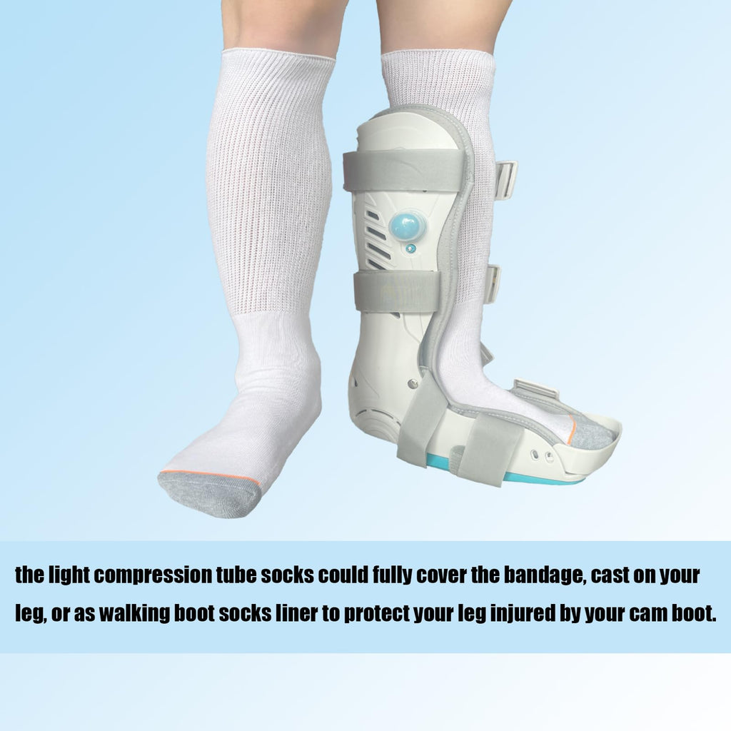 White Walking Boot Socks T246