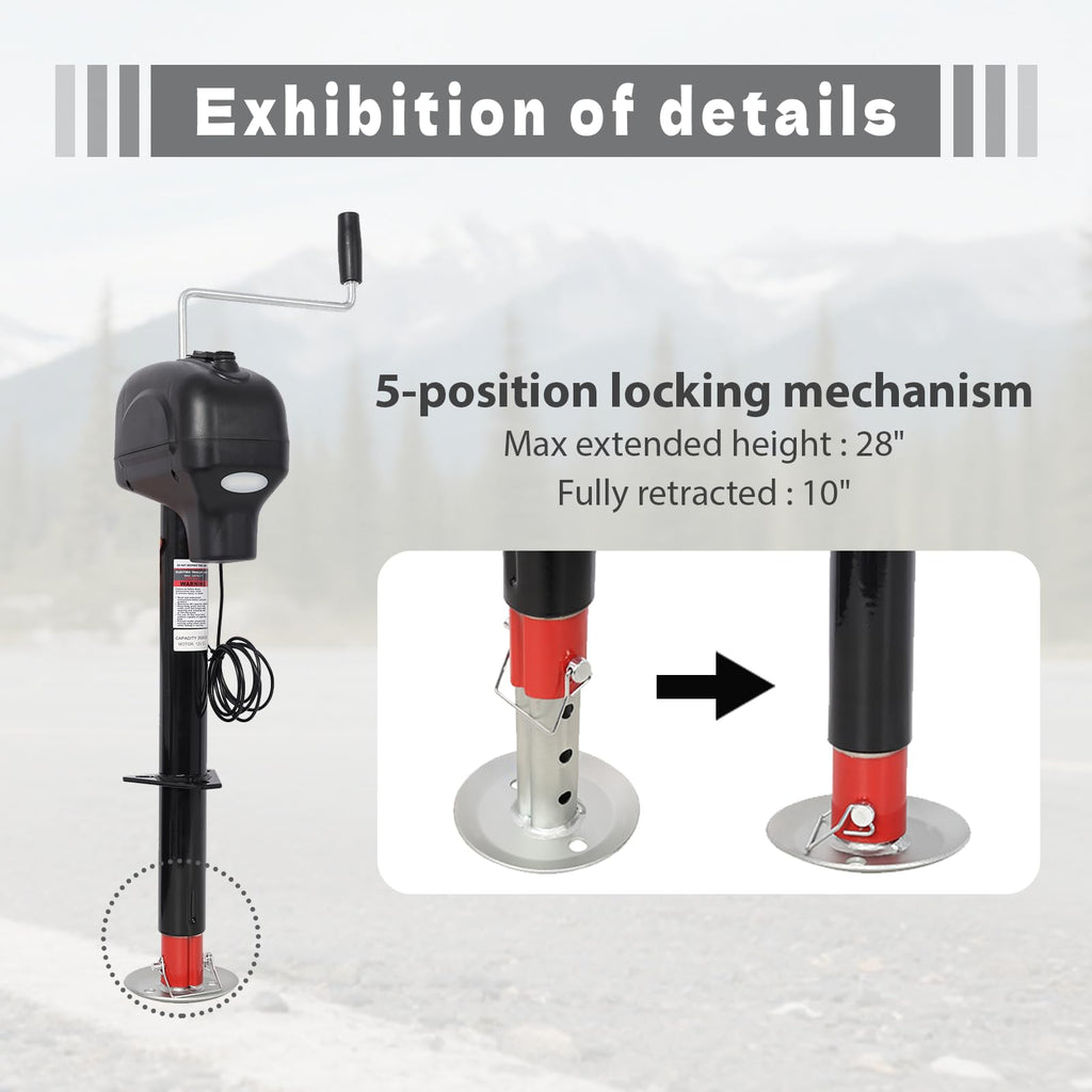 Electric Power Tongue Jack 3500lbs 12V DC U7097