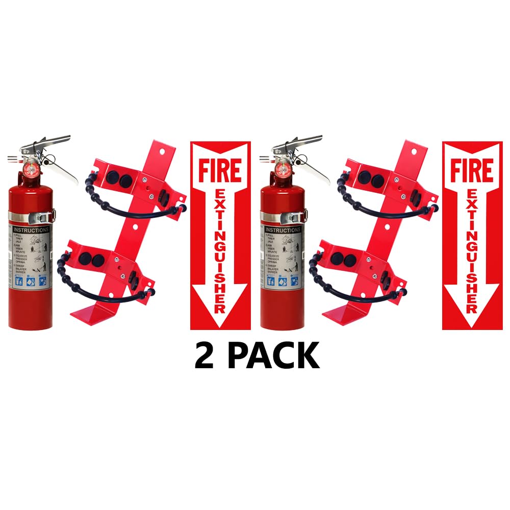 2 Pack 2.5 Lb ABC Fire Extinguisher E1497