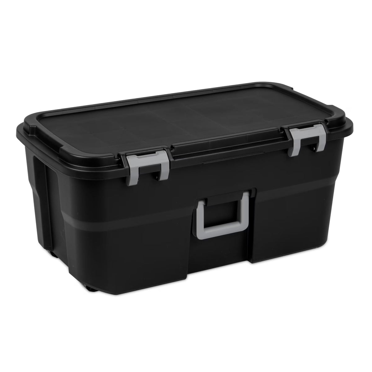 22 Gallon Black Wheeled Plastic Storage Trunk H509708