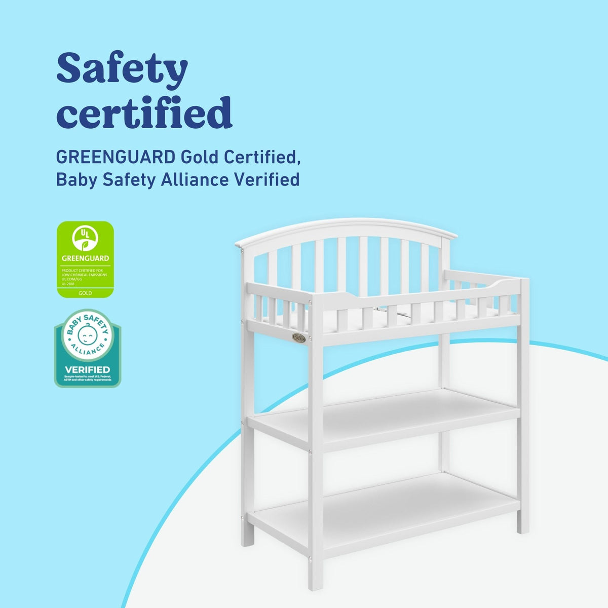 White Changing Table with Changing Pad Q619754