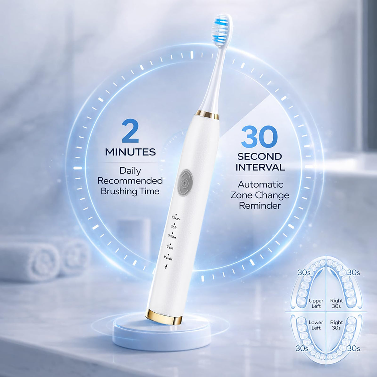 2 Pack Electric Toothbrush with 10 Replacement Brush Head D5690