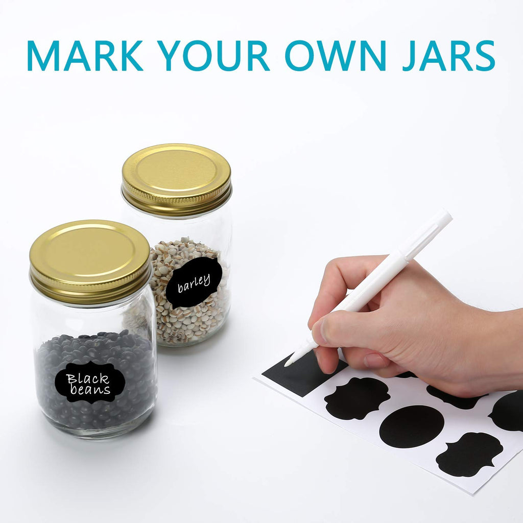 12 oz Glass Jars With Lids, Set Of 20 J701501