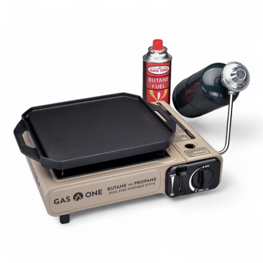 Dual Fuel Propane Butane Gas Stove with Griddle I676426