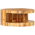 Round Coffee Table 25.6"x11.8" Solid Sheesham Wood C4629
