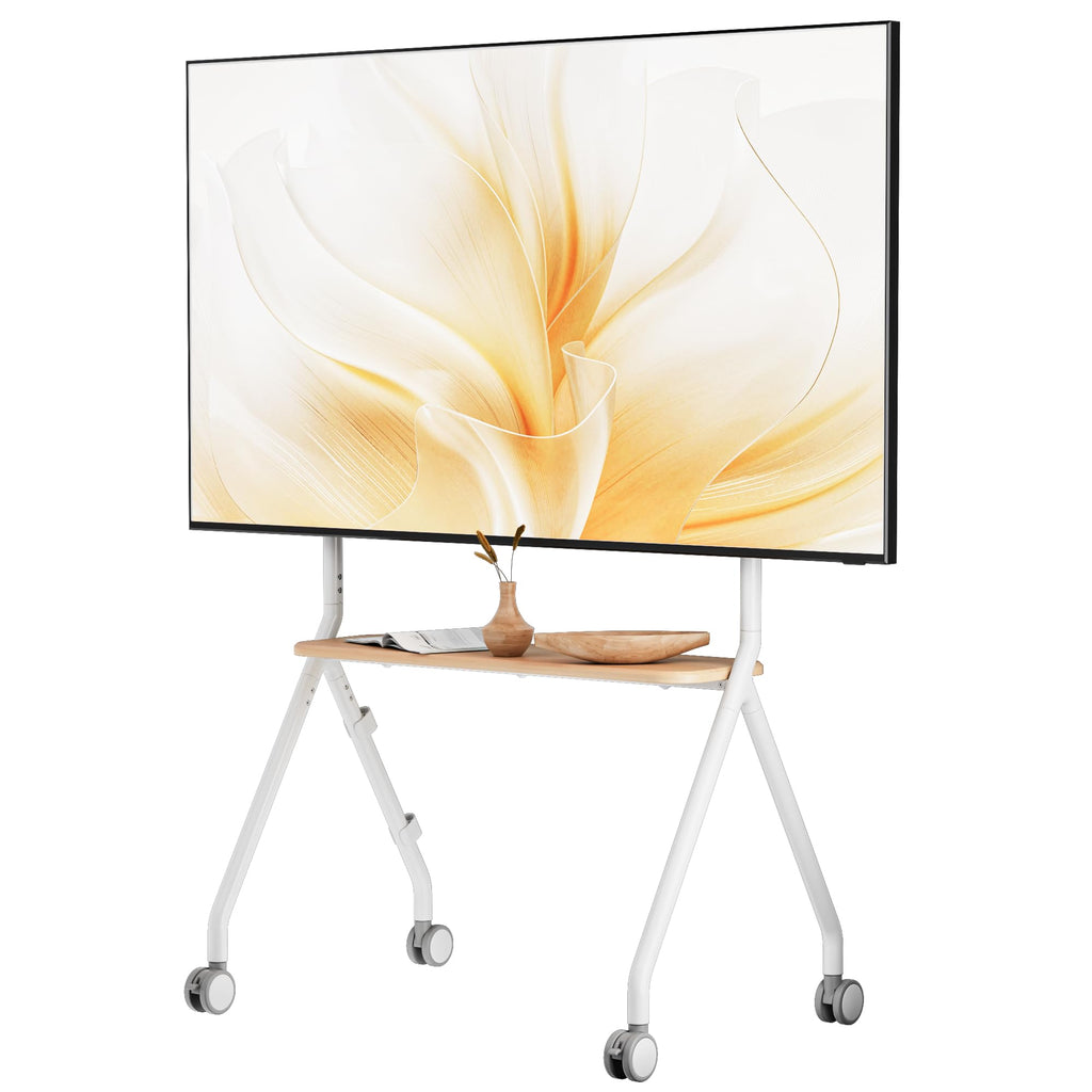 White Rolling TV Stand O43661