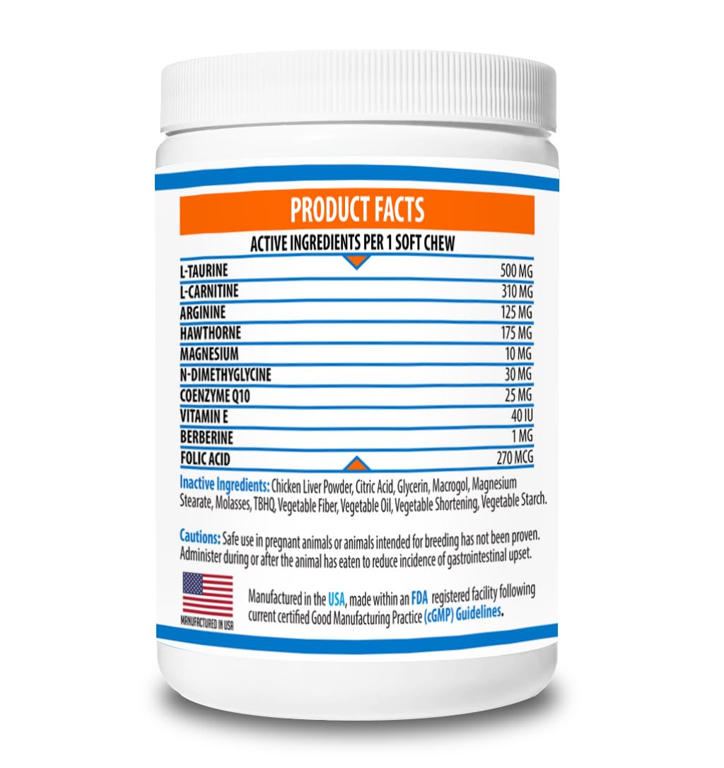 Cardio Support Supplement for Dogs and Cats, 60 Soft Chew K8019
