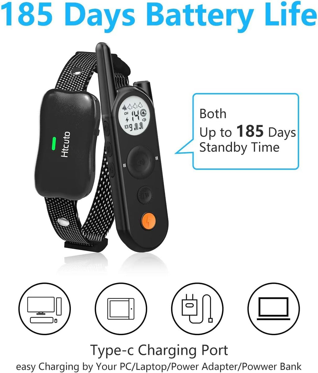 Wireless Dog Fence & Electronic Training Collar 2 in 1, IPX7 Waterproof N89697