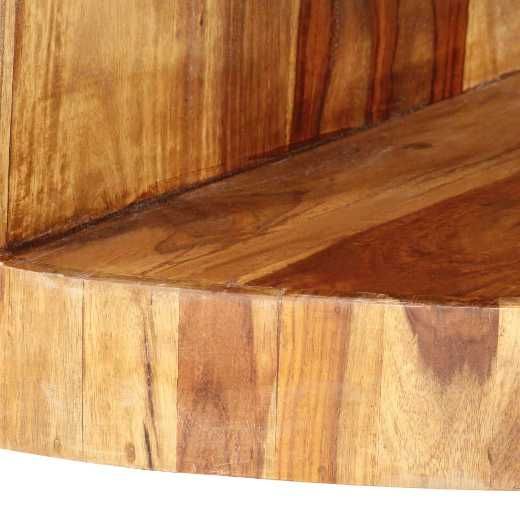 Round Coffee Table 25.6"x11.8" Solid Sheesham Wood C4629
