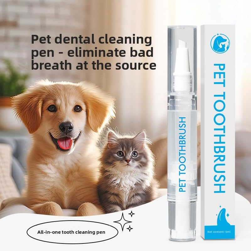 Pet Teeth Cleaning Pen 2-Pack with Soft Brush Head Q5876