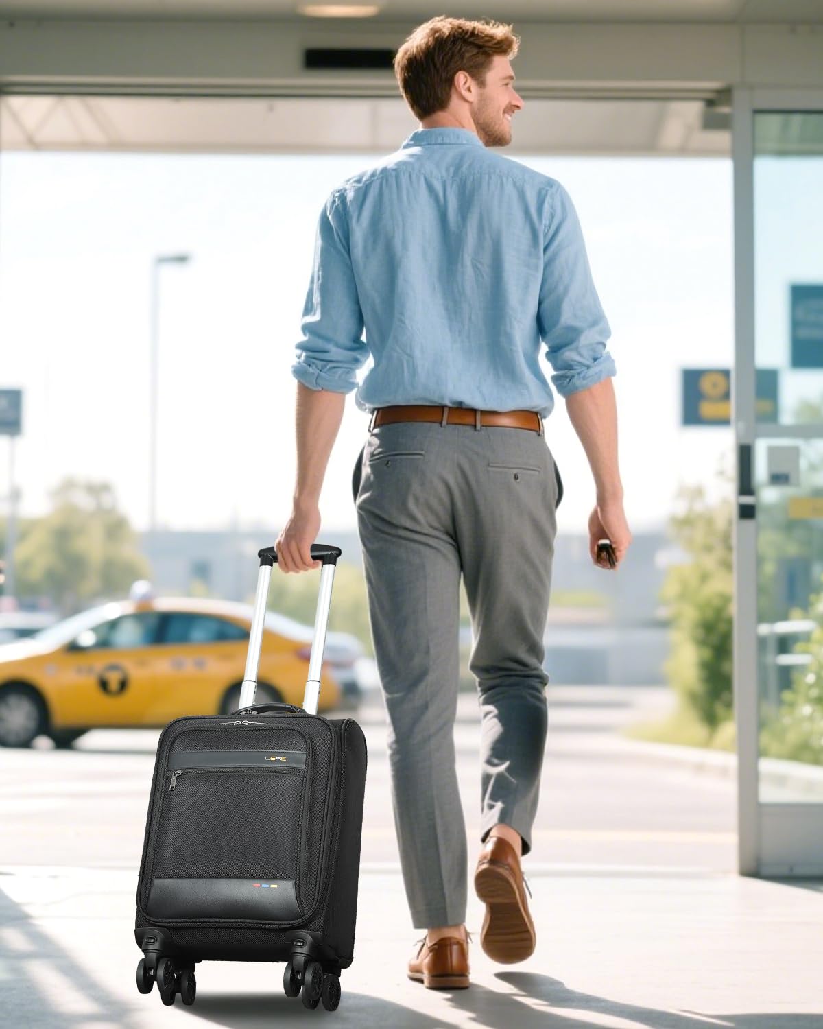 16 inch Underseat Carry On Luggage with Wheels Black F67670