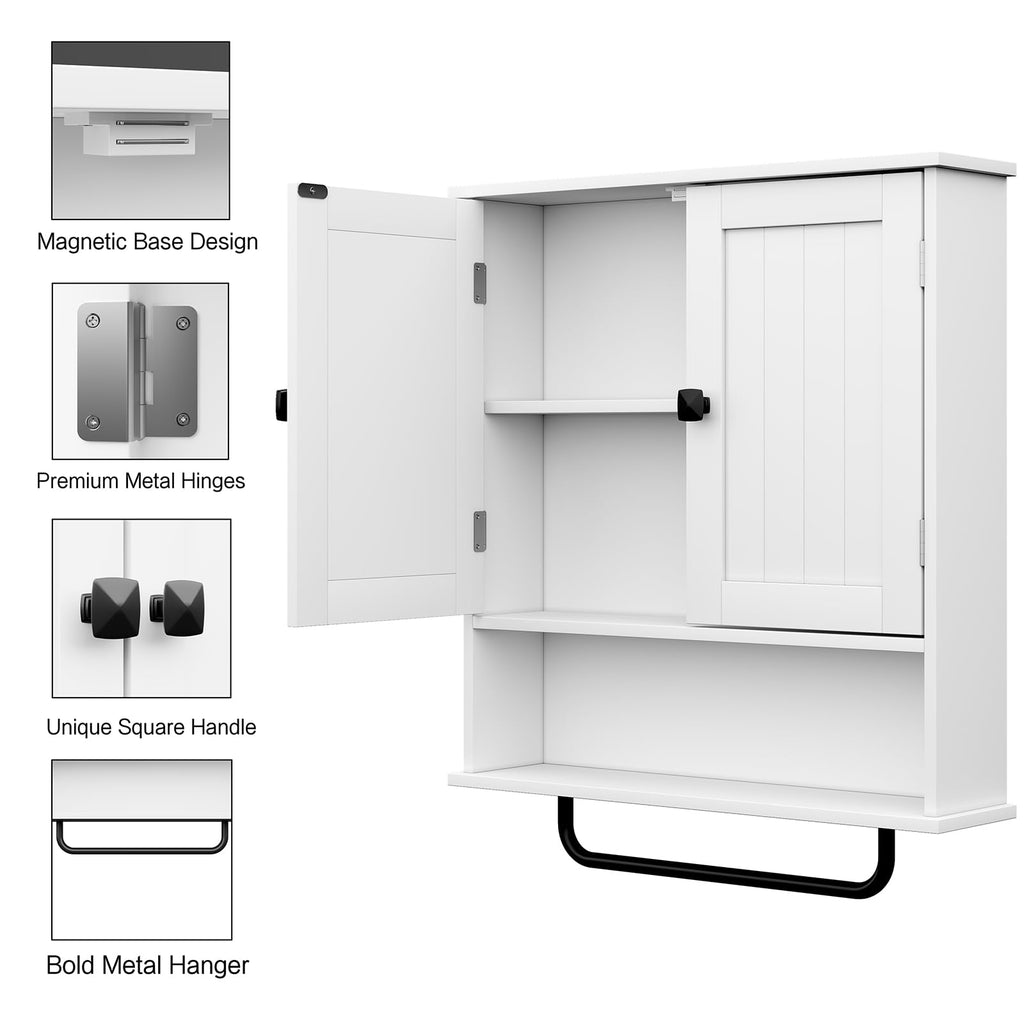 Wall Mounted Medicine Cabinet with Towels Bar J7149