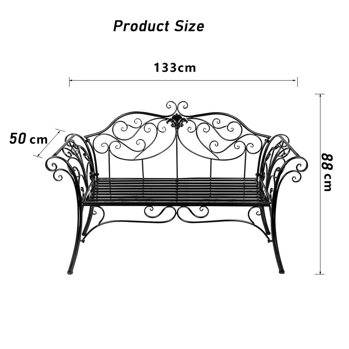 Cast Iron Outdoor Bench 400 lbs Capacity A5702