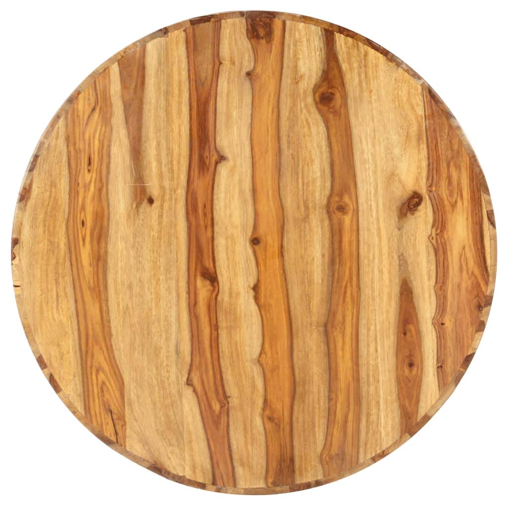 Round Coffee Table 25.6"x11.8" Solid Sheesham Wood C4629