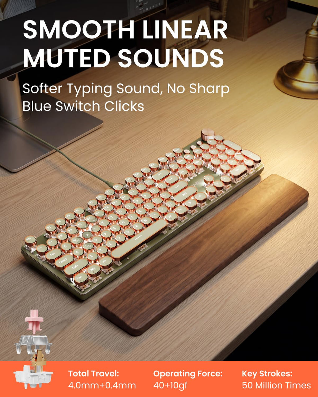 Typewriter Style Mechanical Keyboard I266