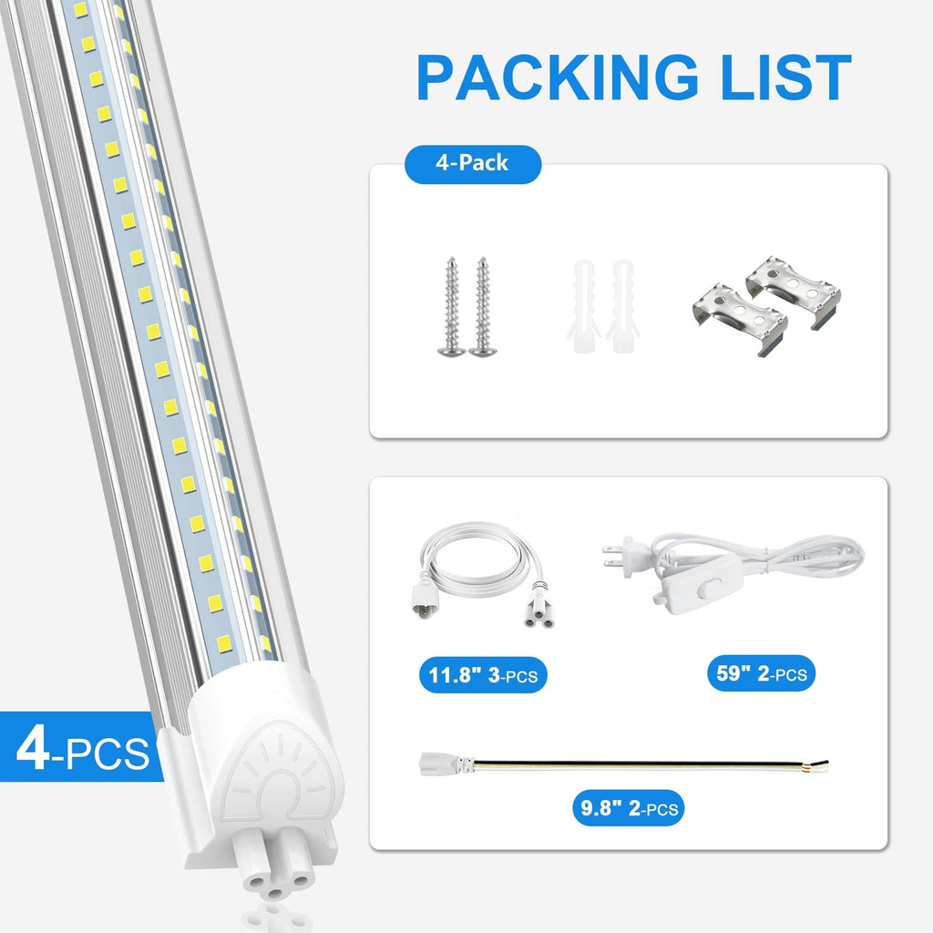 2FT 22W 3300LM 6000K Cool White Linkable LED Shop Lights H367