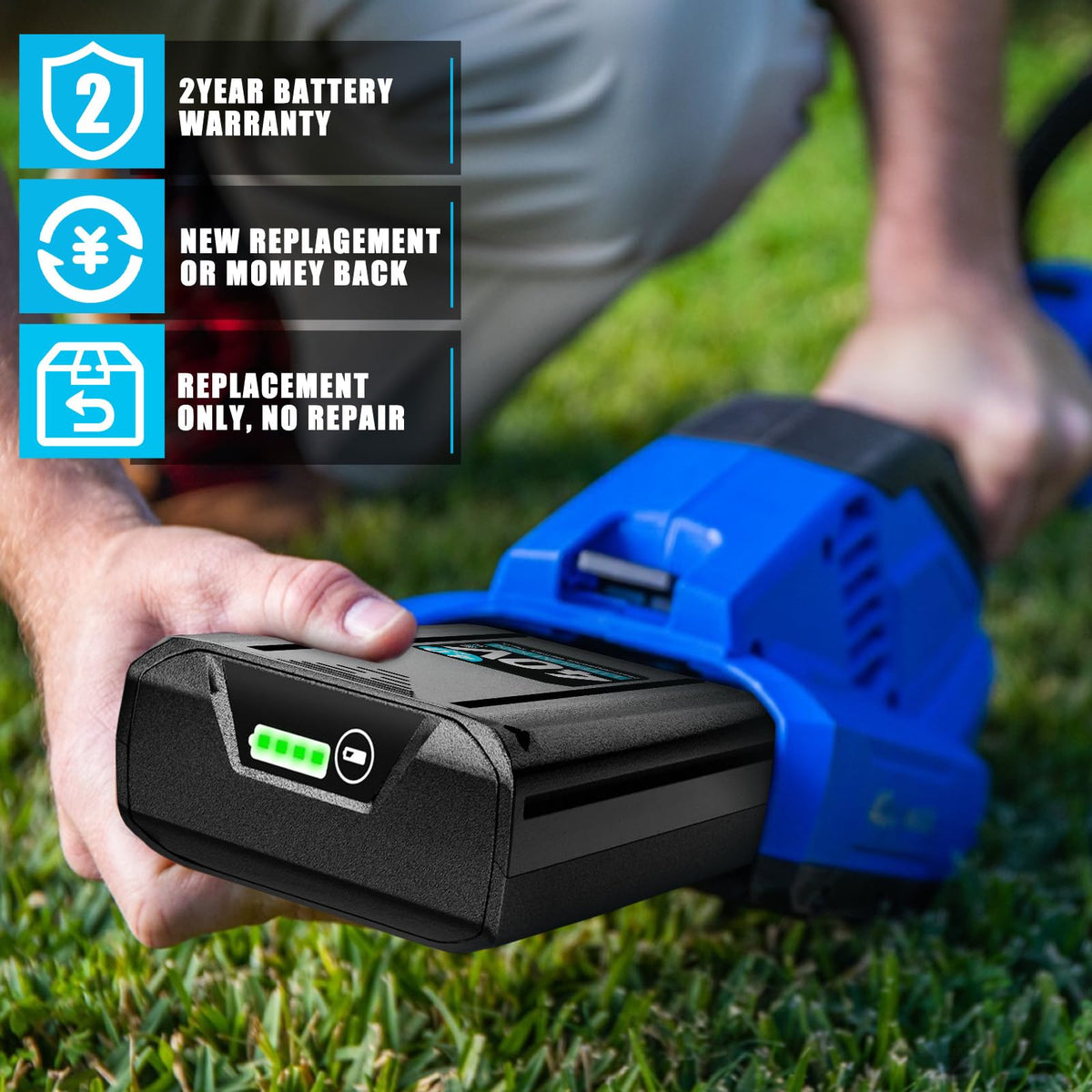 40V 4.0Ah Lithium Ion Cordless Power Tool Battery J86525