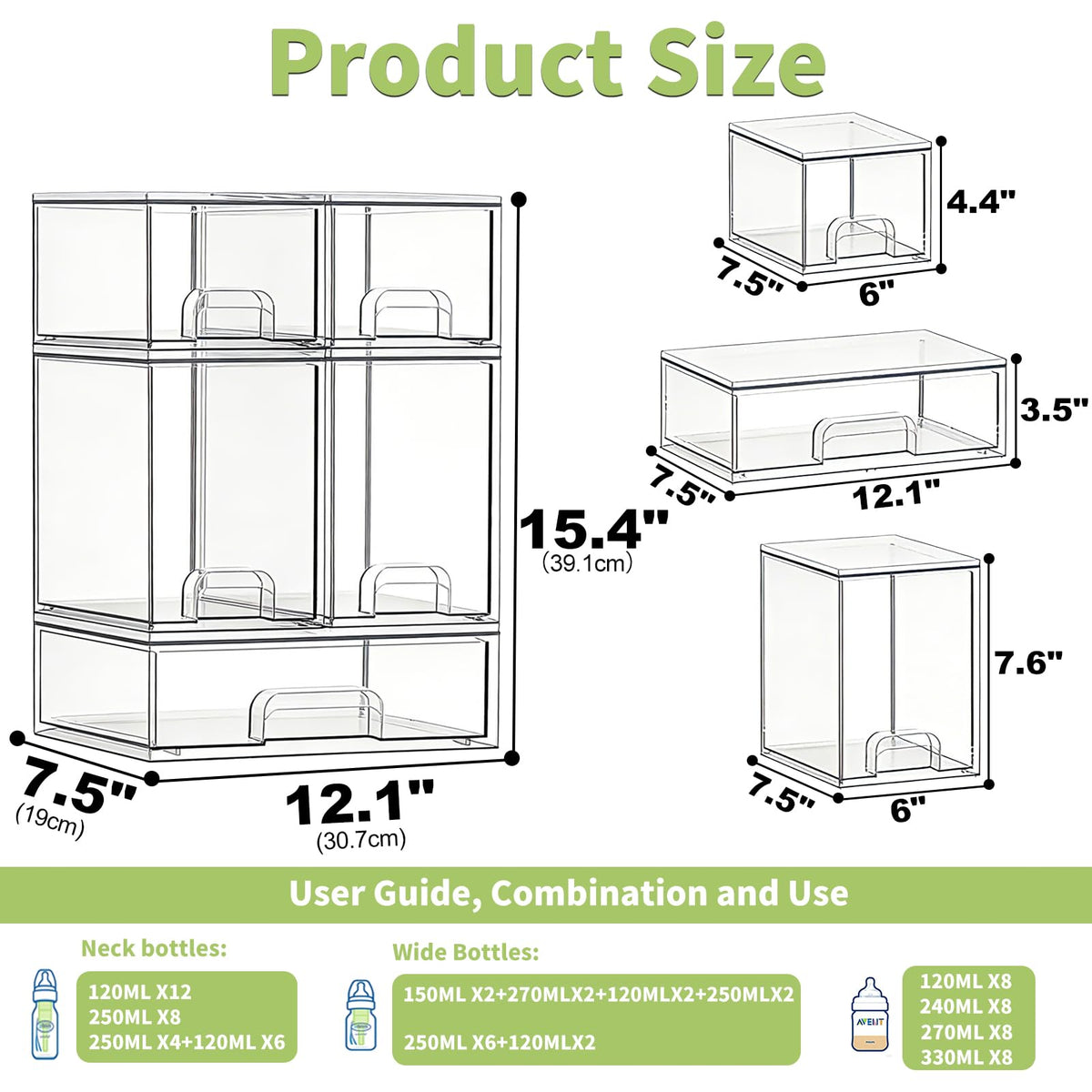 Acrylic Stackable Bottle Storage Organizer P297