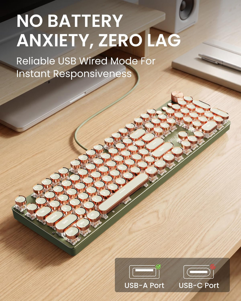 Typewriter Style Mechanical Keyboard I266