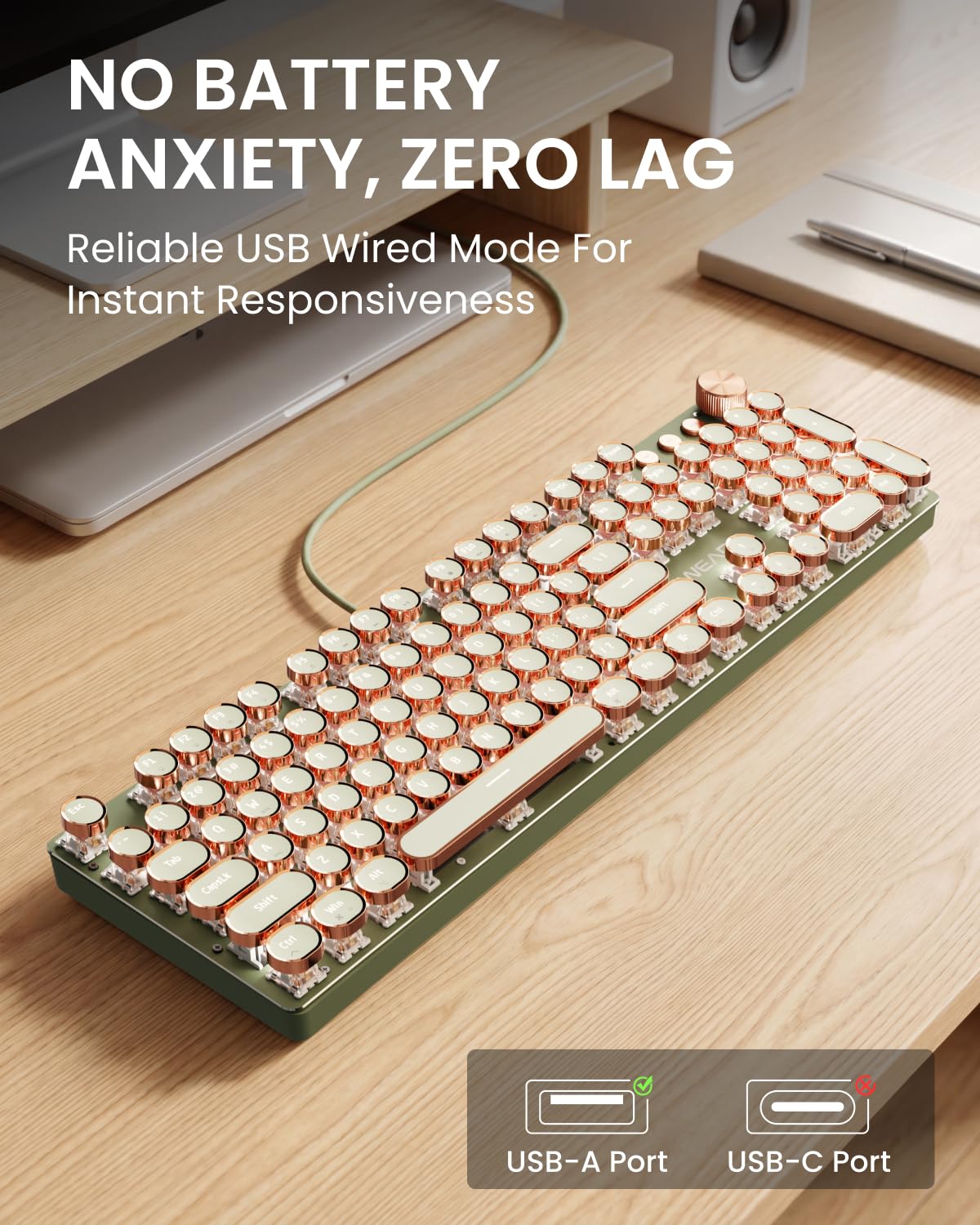 Typewriter Style Mechanical Keyboard I266
