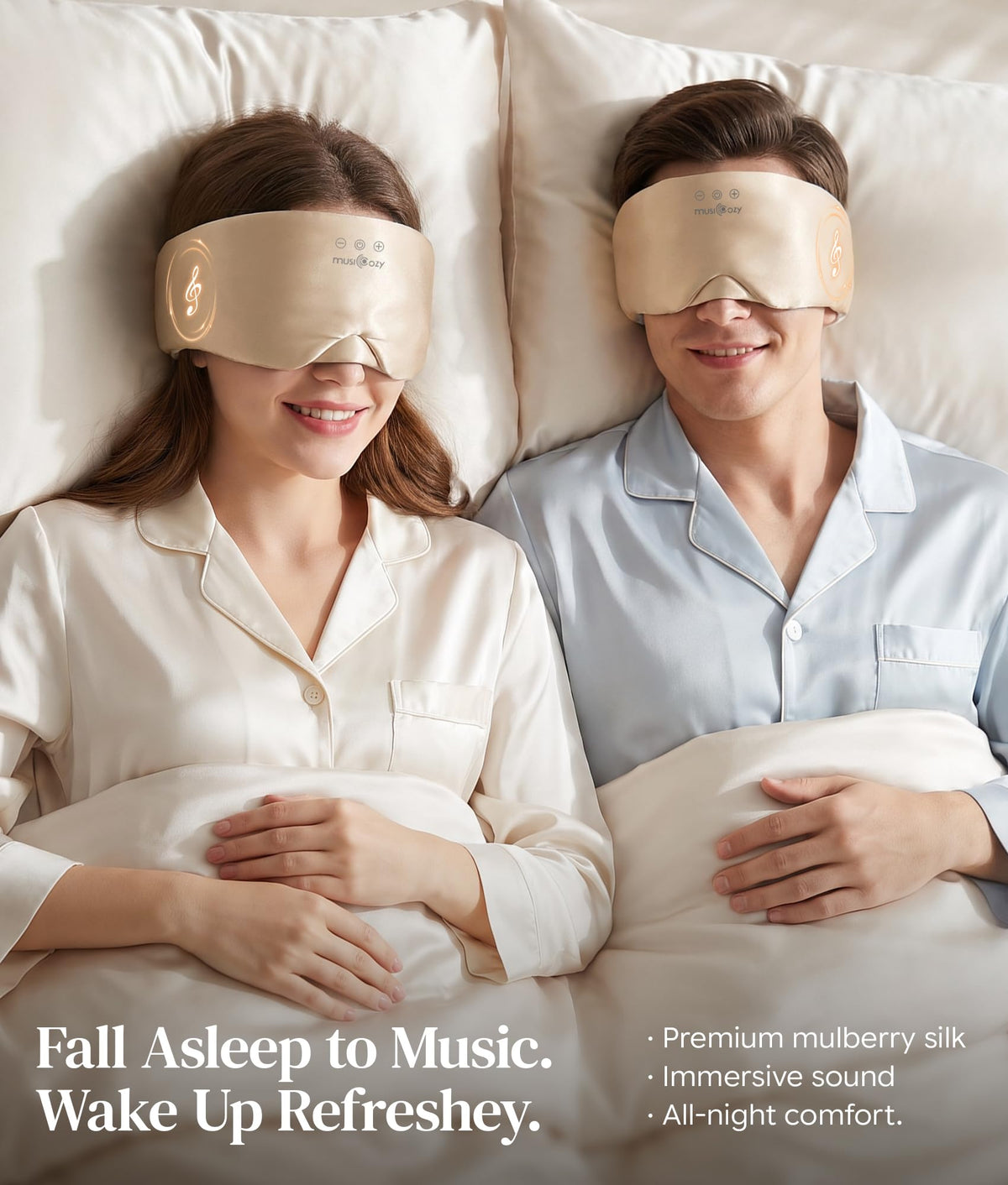 Silk Sleep Mask Bluetooth Headphones Q942