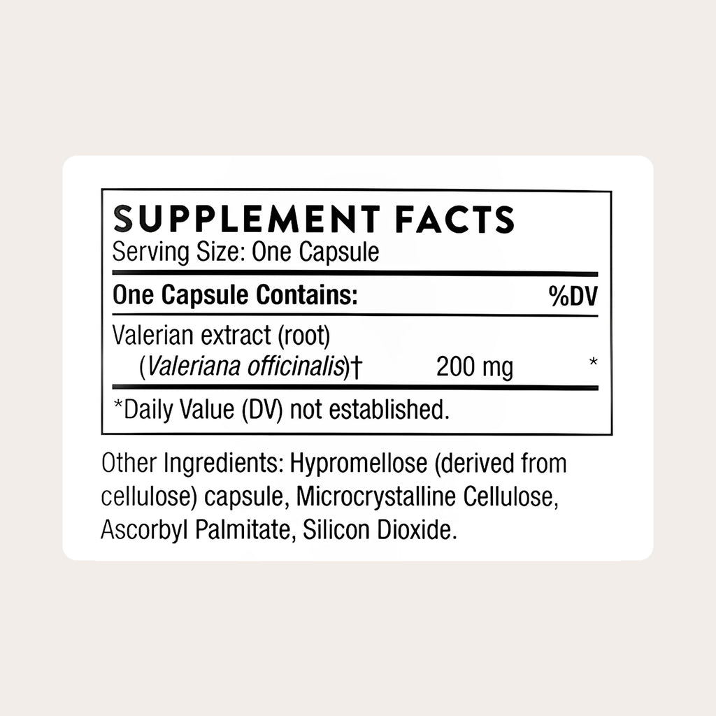 Valerian Root 200 mg 30 Capsules E8924