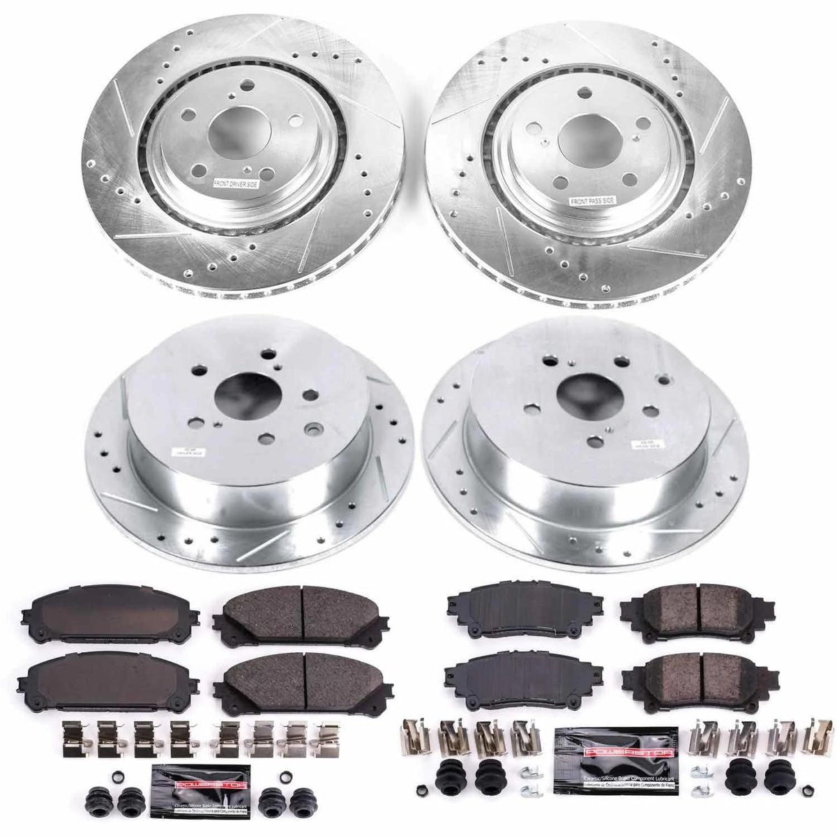 Brake Pad & Rotor Kit Front & Rear Q515