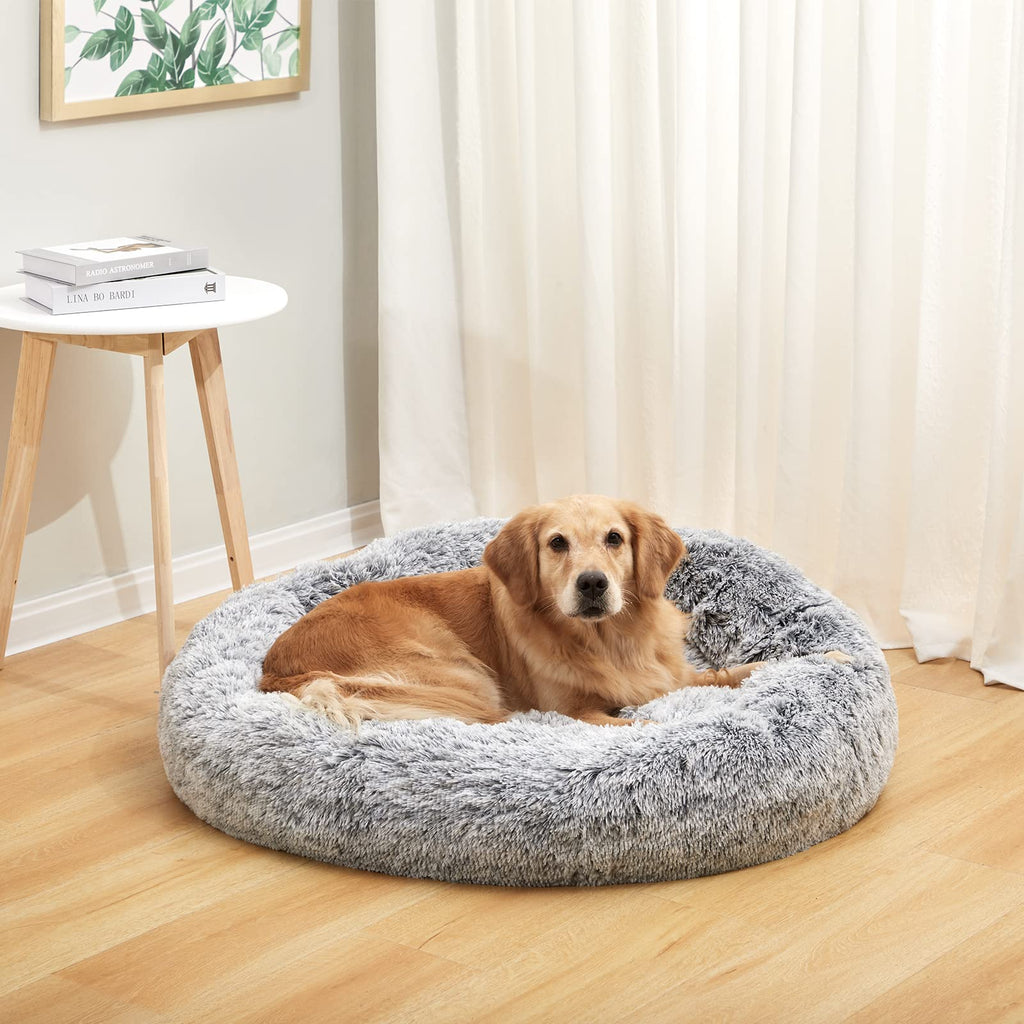 Dark Grey 36" Round Dog Bed A783567