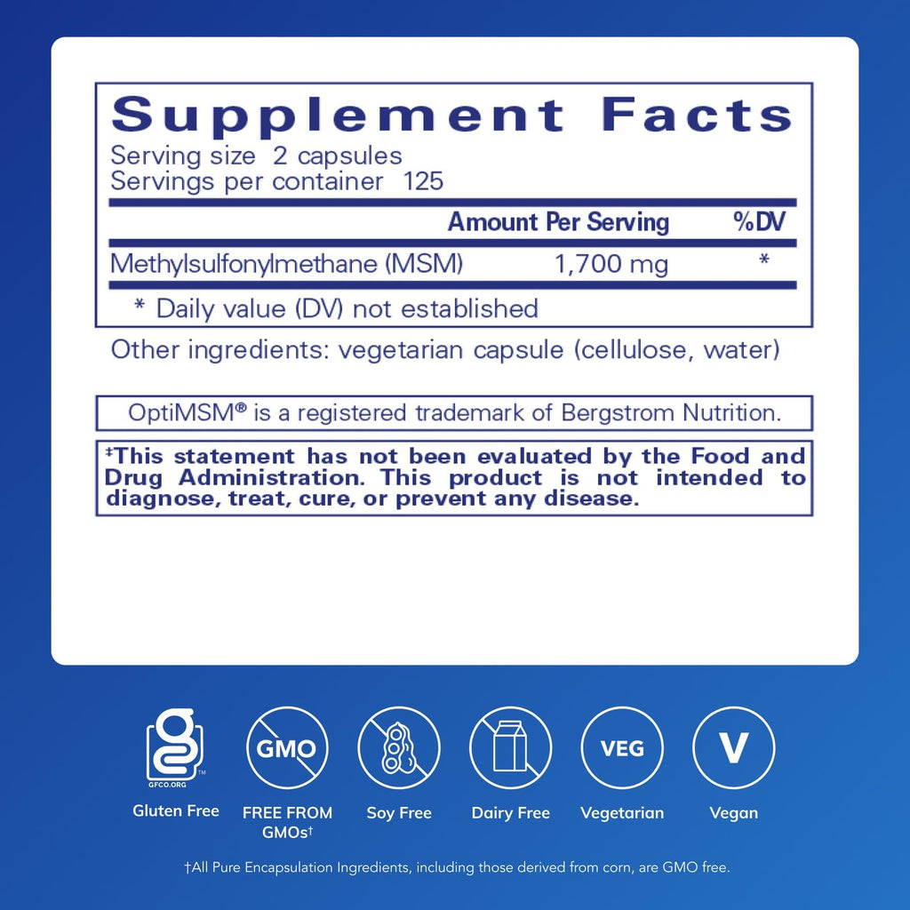MSM Capsules, 250 Capsules E687