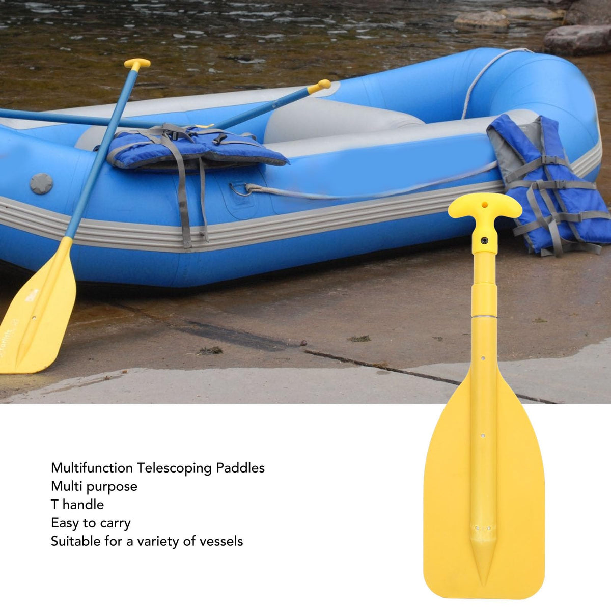 2Pcs Telescopic Adjustable Canoe Paddles B85945