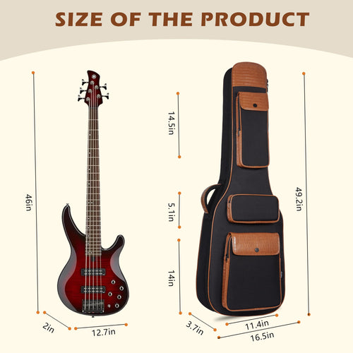 0.5" Thick Padded Bass Gig Bag P458031
