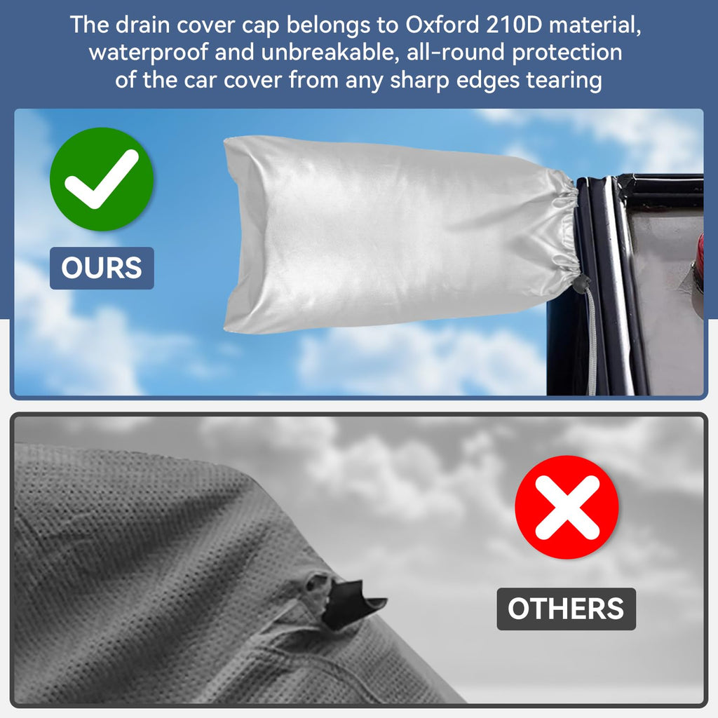 300D Oxford 27-30ft Camper Cover with Jack Cover, 4 Tire Covers and Gutter Cover B4671