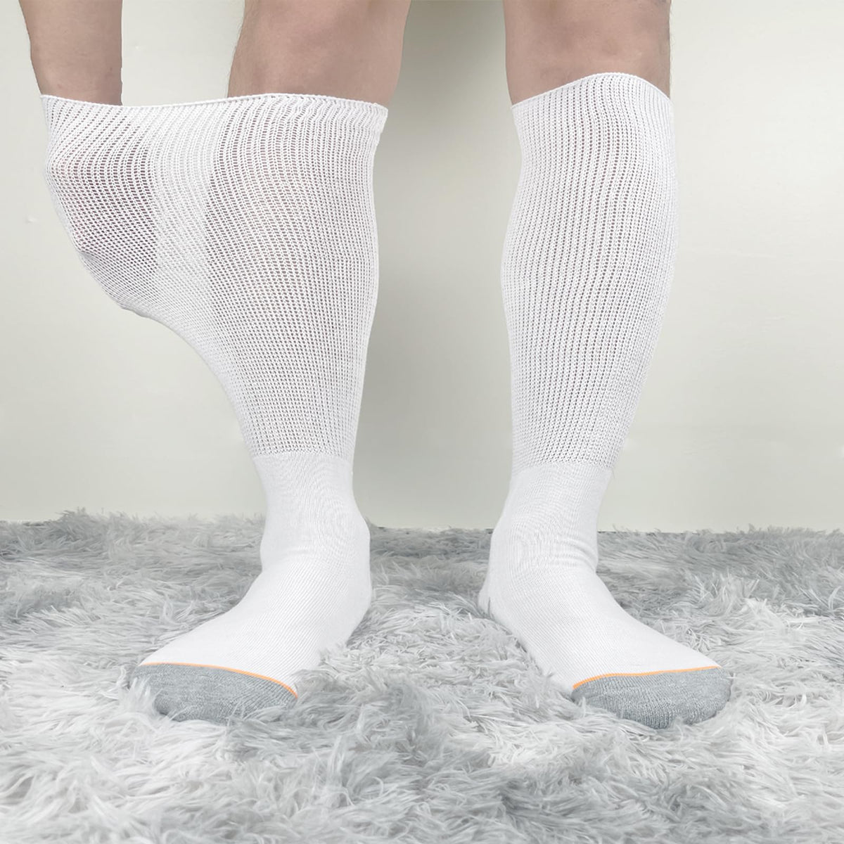 White Walking Boot Socks T246
