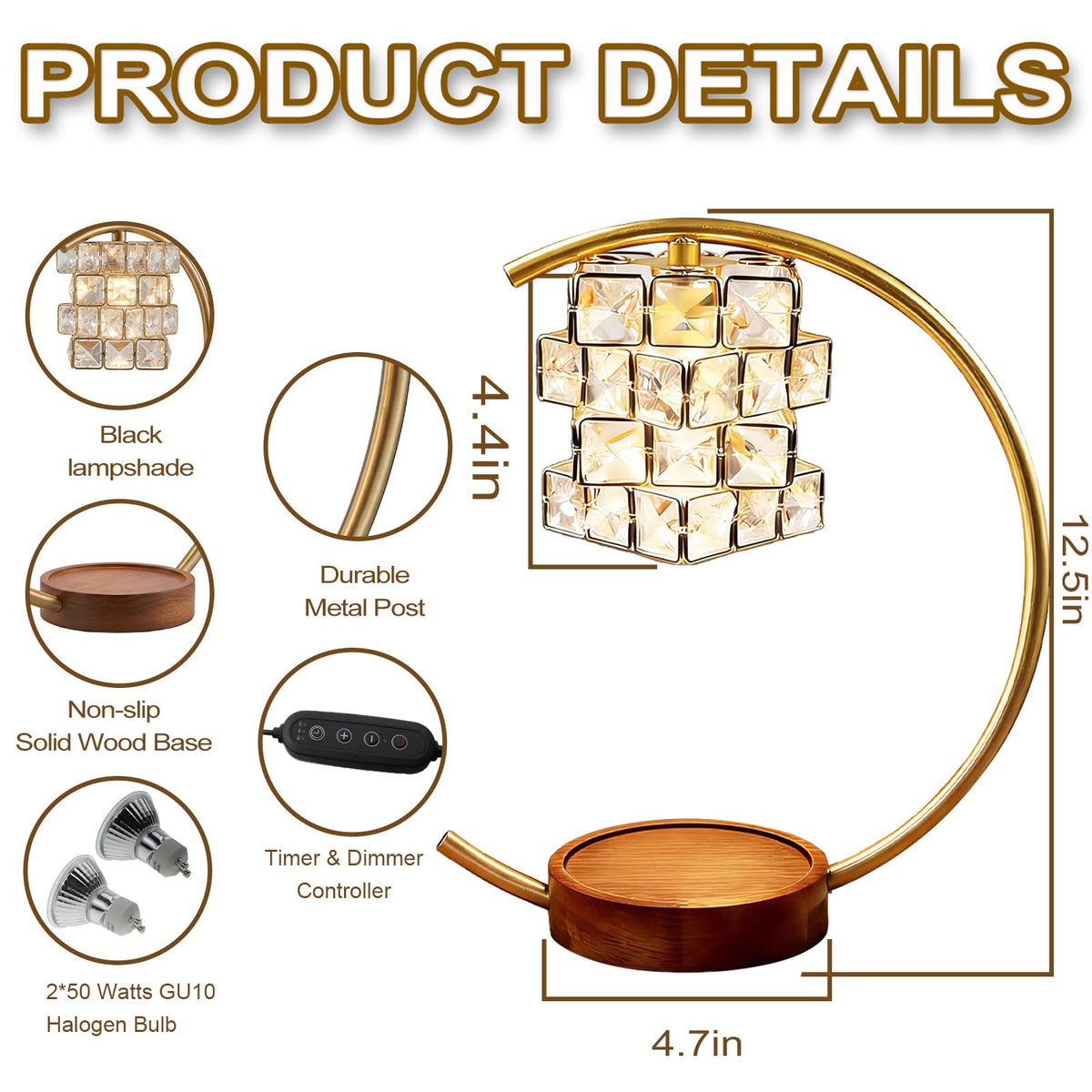 Candle Warmer Lamp with Timer Dimmable Wax Warmer N2810