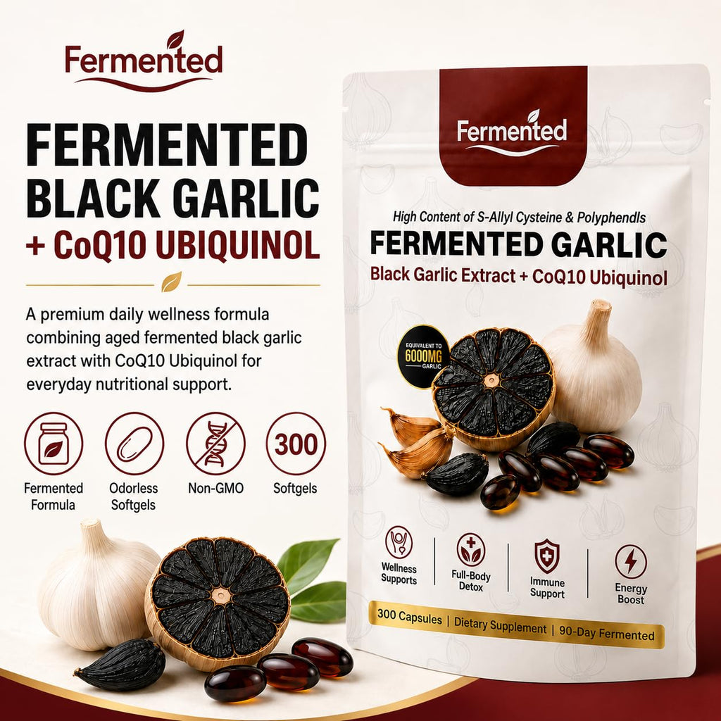 Black Garlic Coq10 Ubiquinol Softgels H8928