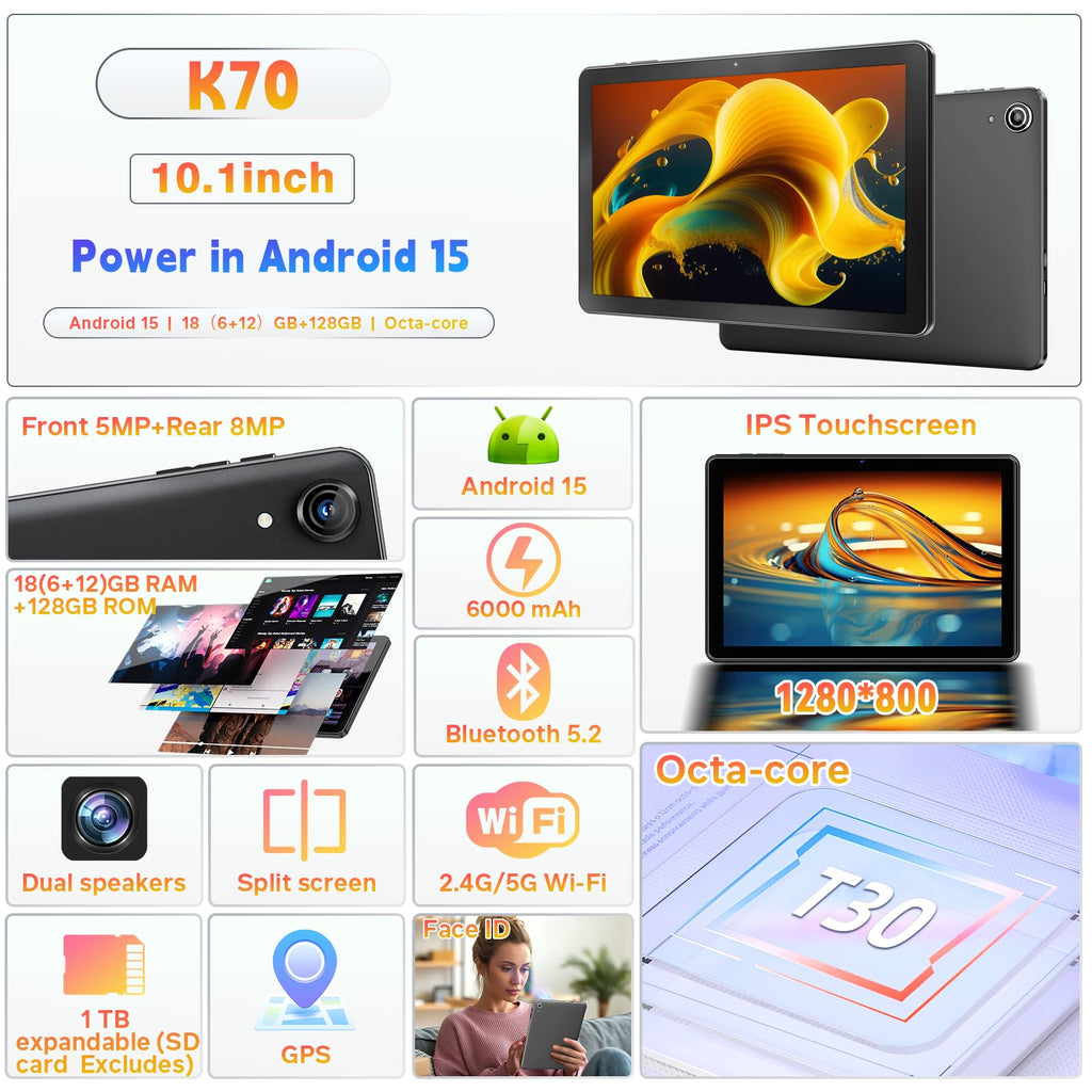 Android Tablet 10 Inch Black B585