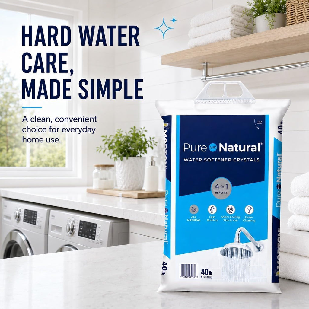 Natural Water Softener Salt Crystals 40 lb Bag 3 Pack G695