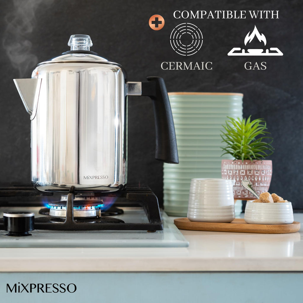 5-8 Cup Stainless Steel Stovetop Coffee Percolator N557312